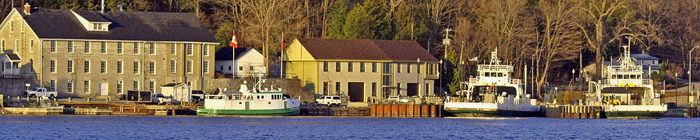 Small ferry operations in Picton, Ontario, Canada. Picture by M. Leduc, April 2014