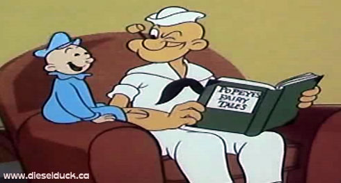 Popeye the sailor tells a story