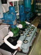 Centrifugal pumps with priming device used for bilge suction and back up fire pumps
