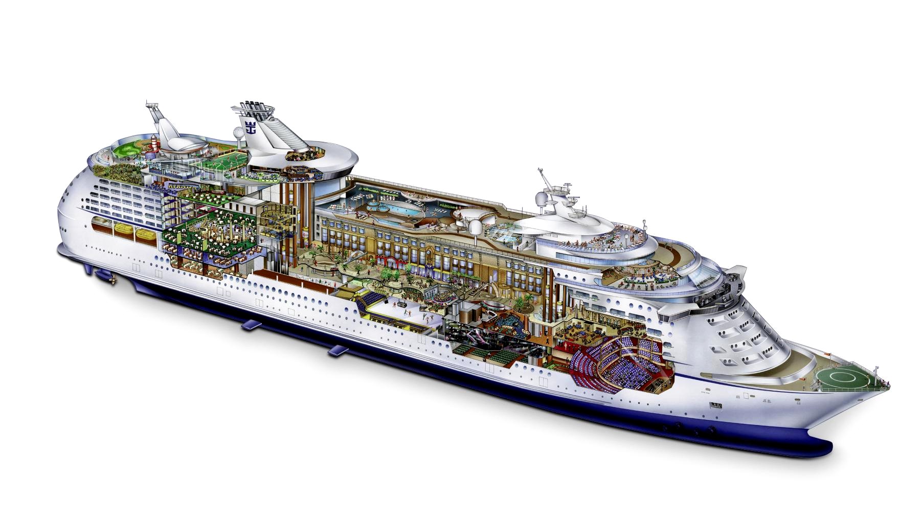The Voyager of the Seas illustrated